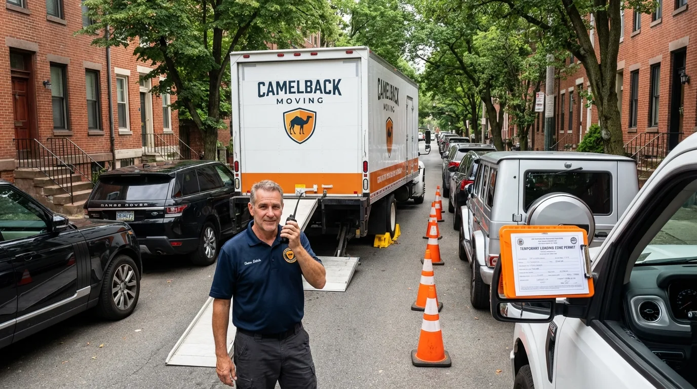 City street loading permit setup in Willimantic, CT